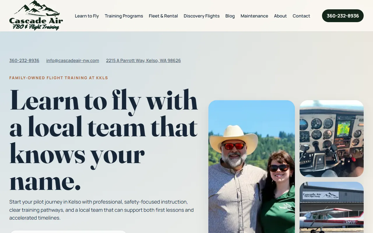 Cascade Air website